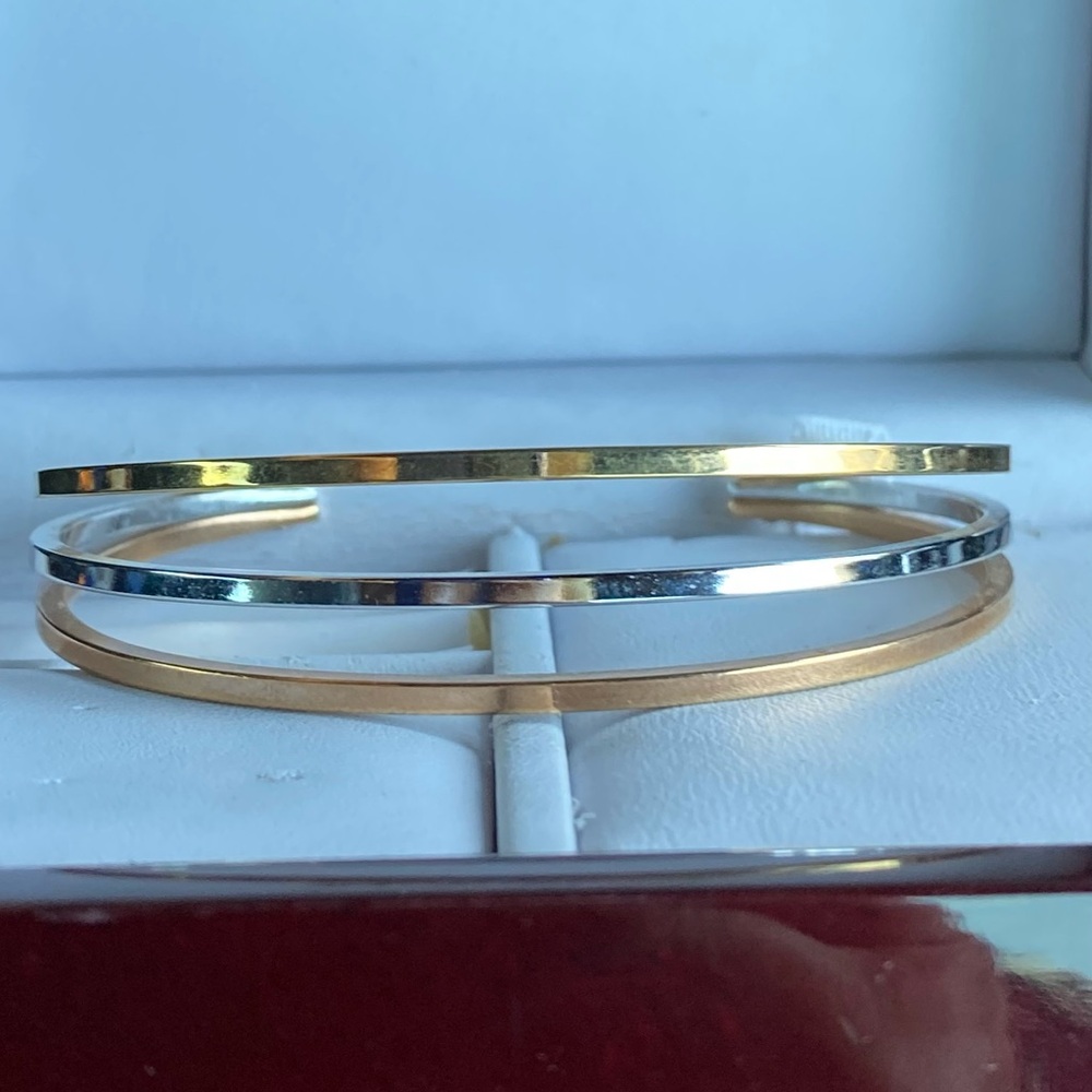 Vintage Tri-Colour Cuff Bracelet